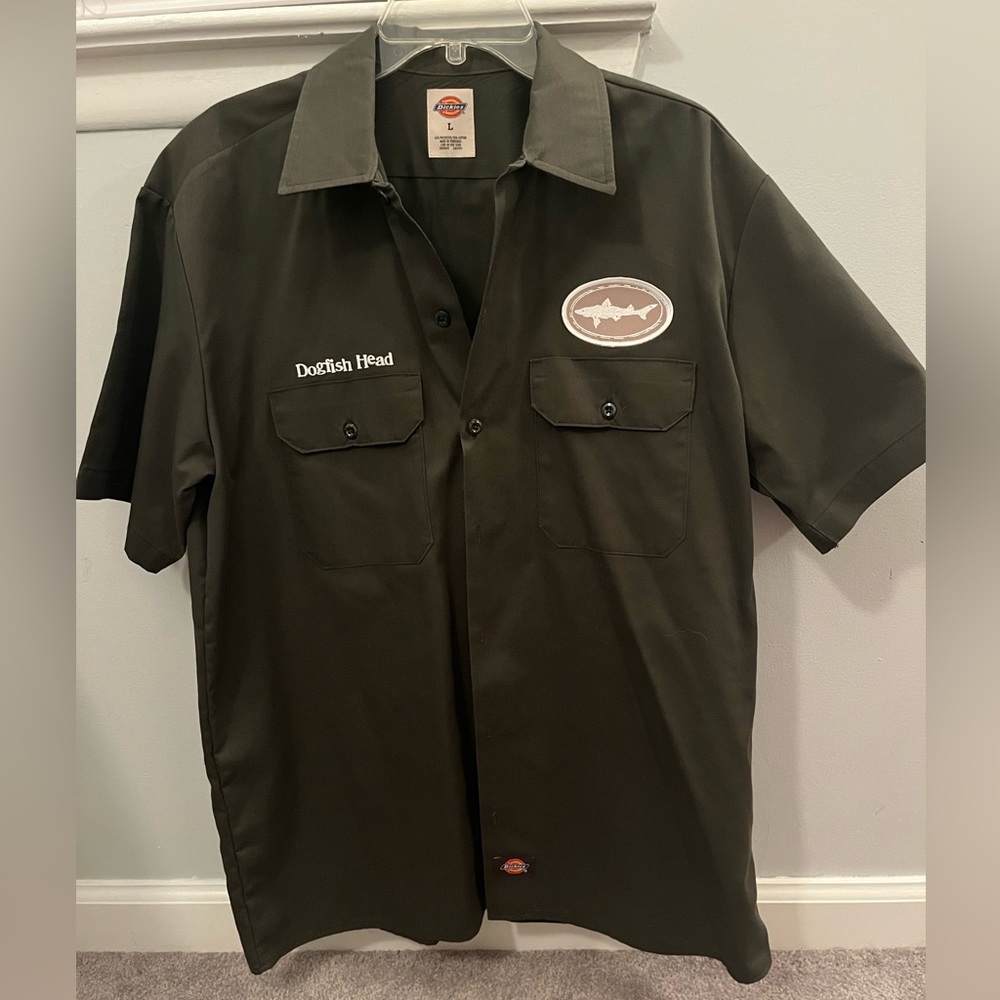 Dickies Dogfishhead Brewery Button-down Short Sleeve Shirt - L